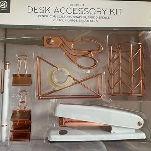 BRAND NEW IN THE BOX - Rose Gold/Cooper Desk Accessory Kit